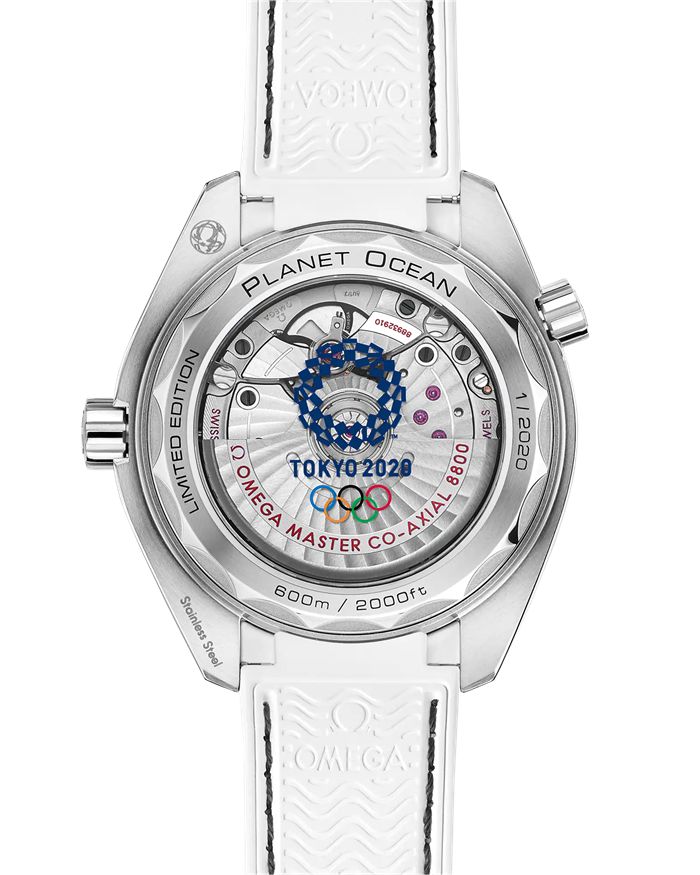 Omega Tokyo 2020 Limited Edition Seamaster Planet Ocean 600M 39,5 mm, Stahl mit Lederarmband 522.33.40.20.04.001 – Bild 2