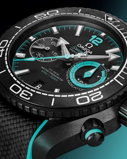 Omega „ETNZ“ Deep Black Seamaster Planet Ocean 600M 45,5 mm, Schwarze Keramik mit Kautschukband 215.92.46.51.01.003 – Bild 4