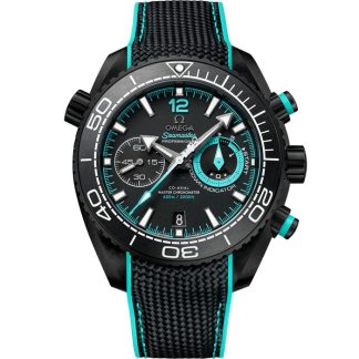 Omega „ETNZ“ Deep Black Seamaster Planet Ocean 600M 45,5 mm, Schwarze Keramik mit Kautschukband 215.92.46.51.01.003