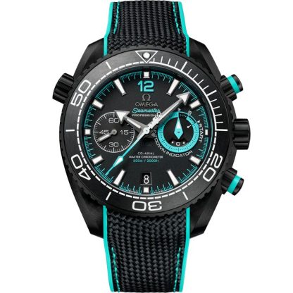 Omega „ETNZ“ Deep Black Seamaster Planet Ocean 600M 45,5 mm, Schwarze Keramik mit Kautschukband 215.92.46.51.01.003